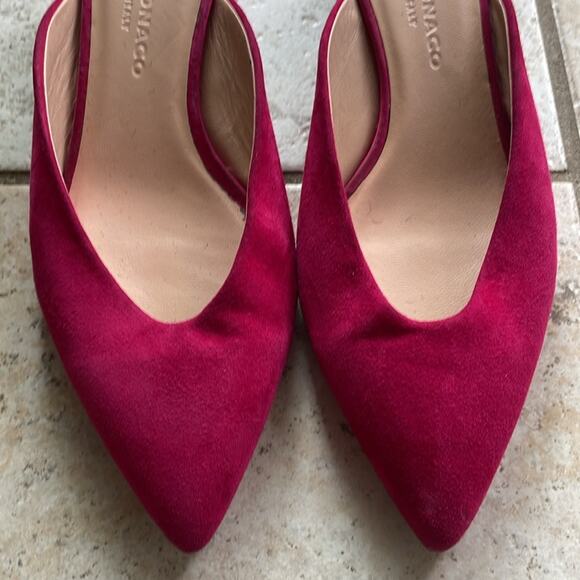 Club Monaco Loalla Mules In Magenta - Picture 3 of 16